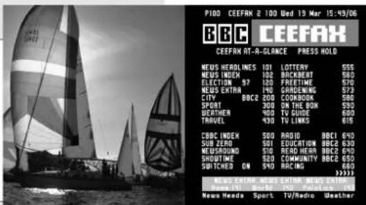 HITACHI C36WF830N - teletext page and TV viewing - 1