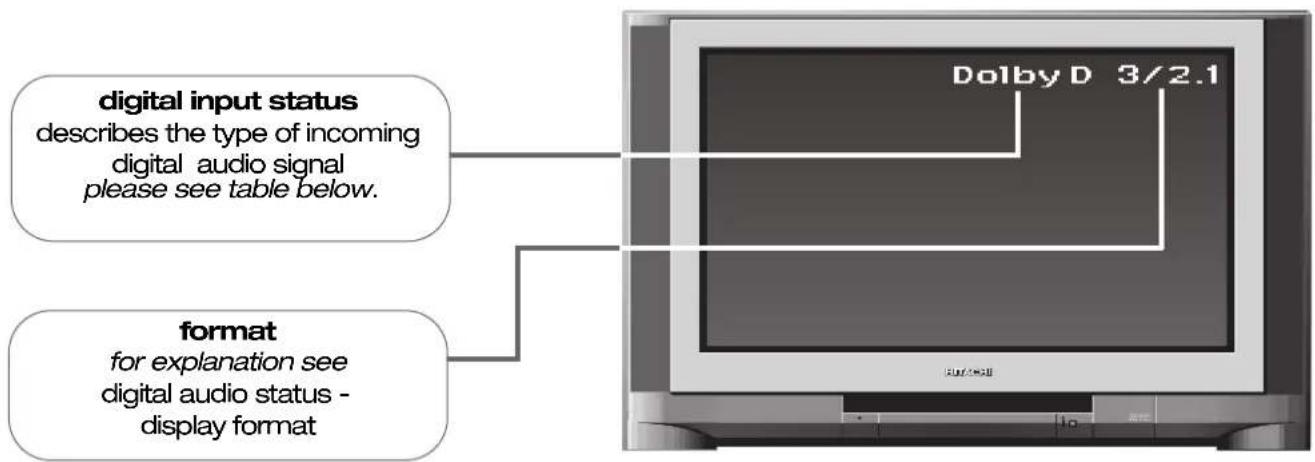 HITACHI C36WF830N - ...notes on digital audio status - 1