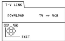 T-V LINK DOWNLOAD TV → VCR (IV) VCR EXIT