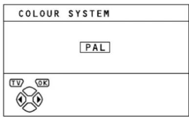 COLOUR SYSTEM PAL TV OK
