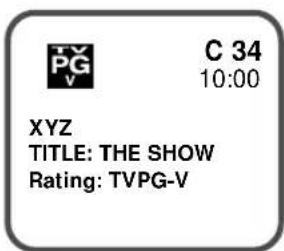 PG C 34 10:00 XYZ TITLE: THE SHOW Rating: TVPG-V