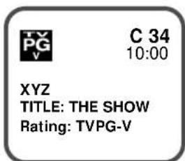 C 34 10:00 XYZ TITLE: THE SHOW Rating: TVPG-V