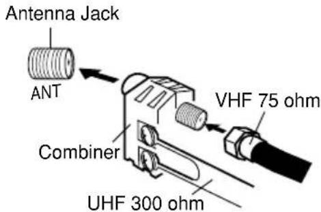 Antenna Jack ANT VHF 75 ohm Combiner UHF 300 ohm