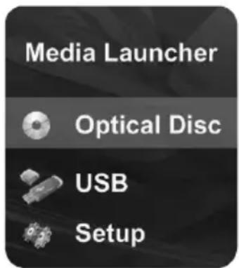 Media Launcher Optical Disc USB Setup