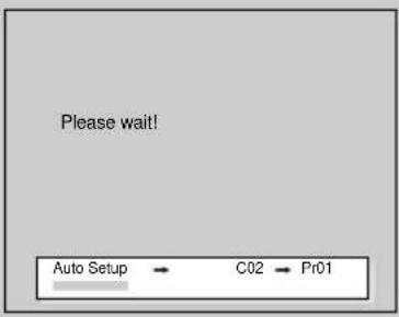 Please wait! Auto Setup → C02 → Pr01