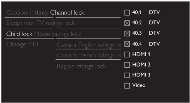 MAGNAVOX 26MV402X - Channel lock - 1