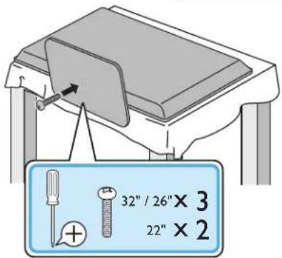 MAGNAVOX 26MV402X - Attaching the base - 2