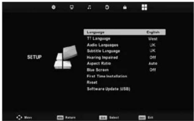 BLAUPUNKT 23-157I-GW-3W-HBCDUP - SETUP MENU - 1