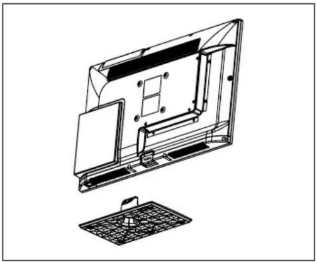 BLAUPUNKT 23-157I-GW-3W-HBCDUP - ATTACHING/DETACHING THE STAND - 1