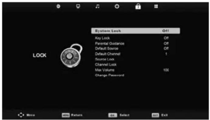 BLAUPUNKT 23-157I-GW-3W-HBCDUP - LOCK MENU - 1