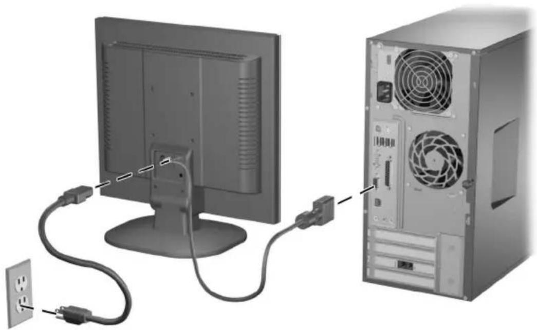 HP VF17 - Connecting the Monitor - 1
