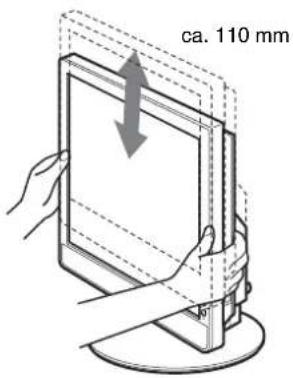 SONY SDM-S95N - Instelling 7: Pas de stand en de hoogte aan - 2