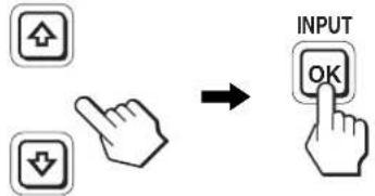 graph TD A["Input"] --> B["OK"] C["Hand icon"] --> D["Arrow"] E["Hand icon"] --> F["Arrow"]