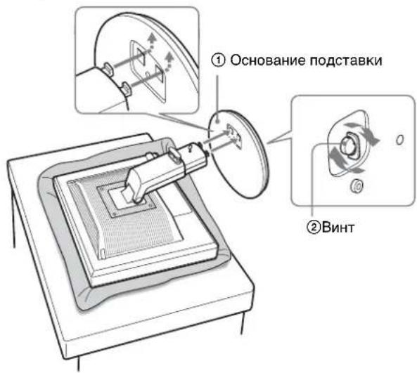 ① Основание подставки ② Винт