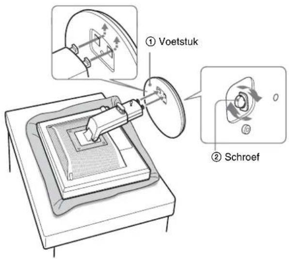 ① Voetstuk ② Schroef