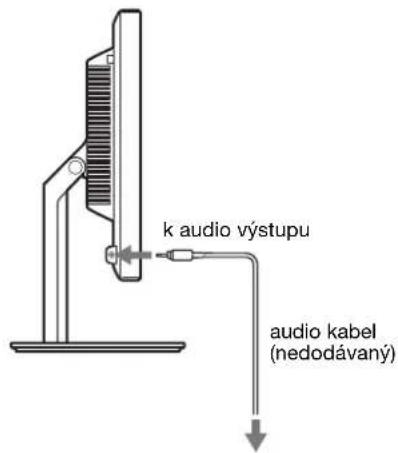 k audio výstupu audio kabel (nedodávaný)