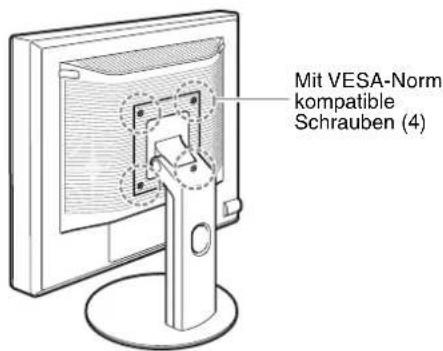 Mit VESA-Norm kompatible Schrauben (4)