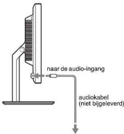 naar de audio-ingang, audiokabel (niet bijgeleverd)
