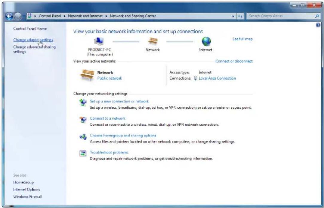 Phicomm FD-224 - 3) Click Network and Sharing Center. - 2