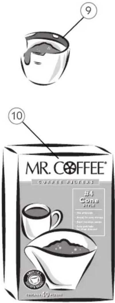 9 10 MR. COFFEE® COFFEE FILTERS #4 Cone STYLE • New offers • Bread for easy storage • Bread preference space • Easy pick cake • New order amount CONTAINES 40 PLETABLE