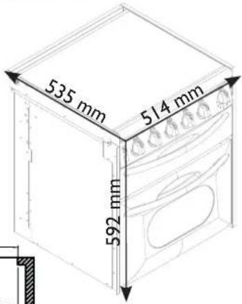535 mm 514 mm 592 mm