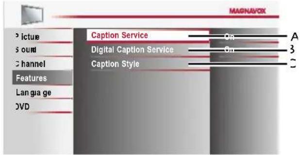 MAGNAVOX 19MD311B - Closed Caption - 1