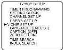 SYLVANIA 6719DB - Select "V-CHIP SET UP" - 1