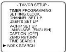 SYLVANIA 6719DB - Select "INDEX SEARCH" - 1