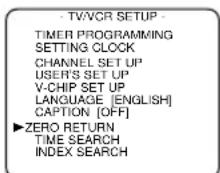 SYLVANIA 6719DB - To activate "ZERO RETURN" mode - 1