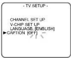 SYLVANIA 6519DD - Select "CAPTION" - 1