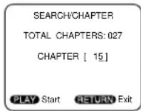 SYLVANIA 6519DA - PLAYING FROM A DESIRED TITLE OR CHAPTER - 1