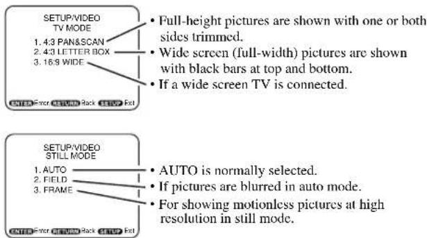 SYLVANIA 6519DA - VIDEO SETTINGS - 3