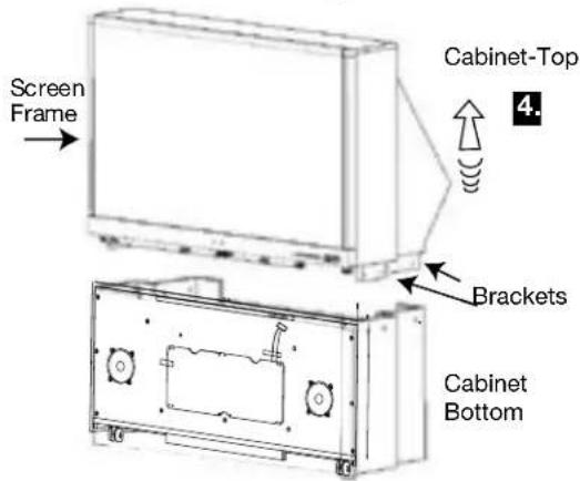 Screen Frame Cabinet-Top 4. Brackets Cabinet Bottom