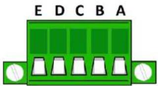 E D C B A