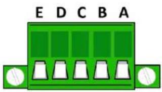 E D C B A