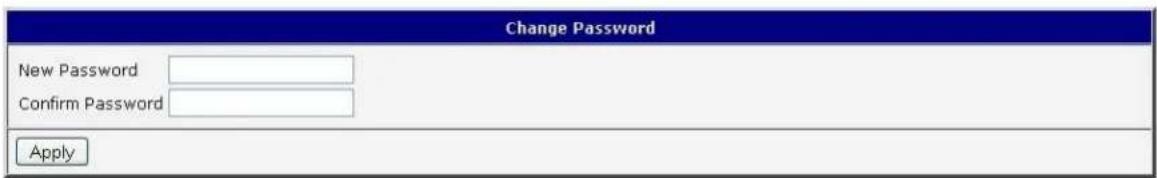 Change Password New Password Confirm Password Apply