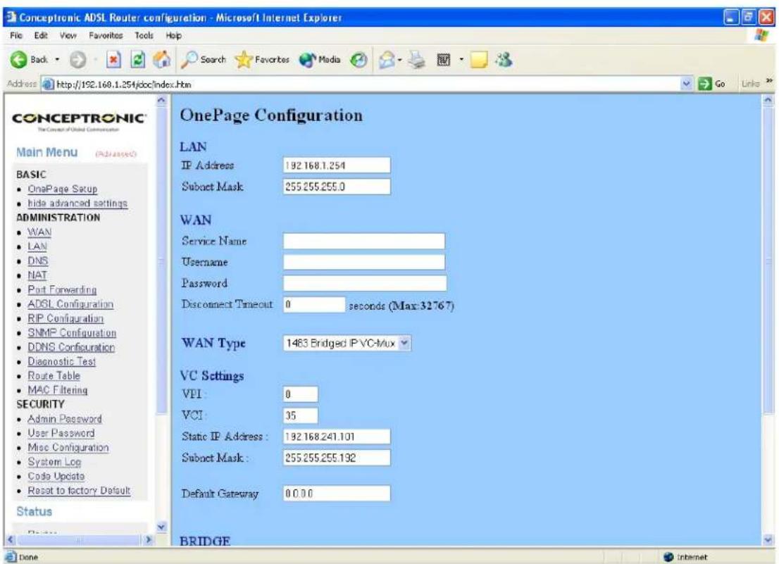 CONCEPTRONIC ADSLR4 - Status - 1
