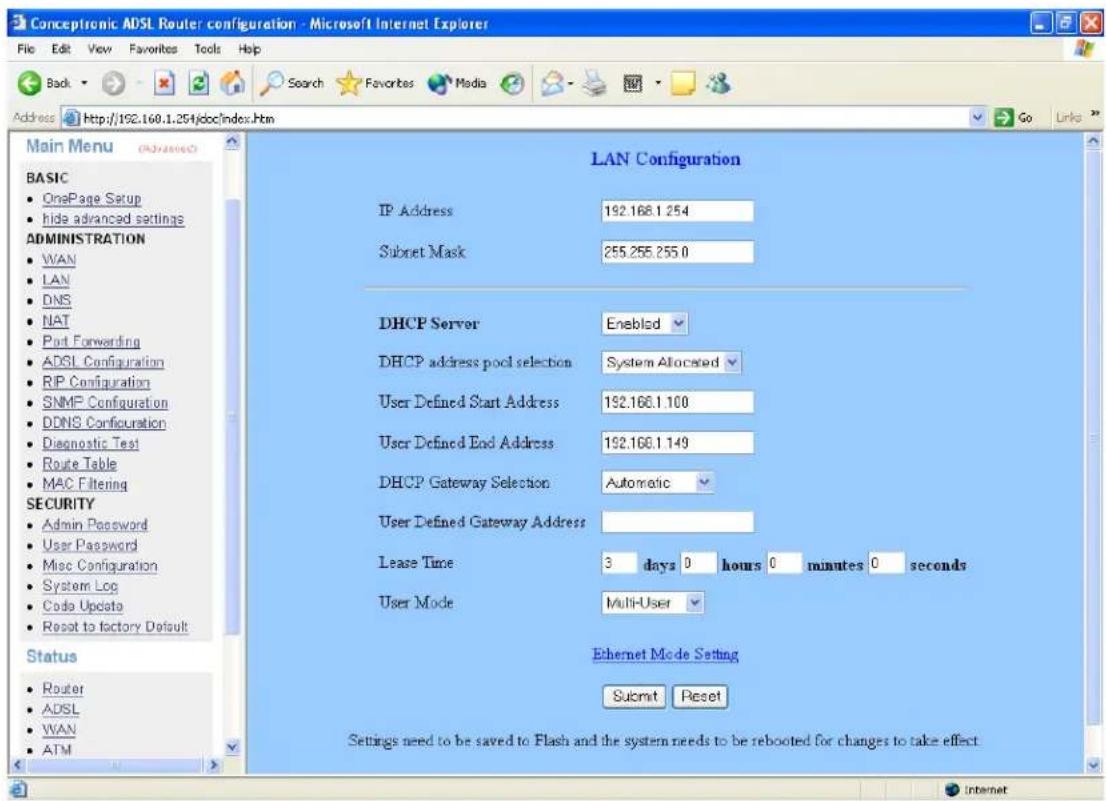 CONCEPTRONIC ADSLR4 - LAN - 1
