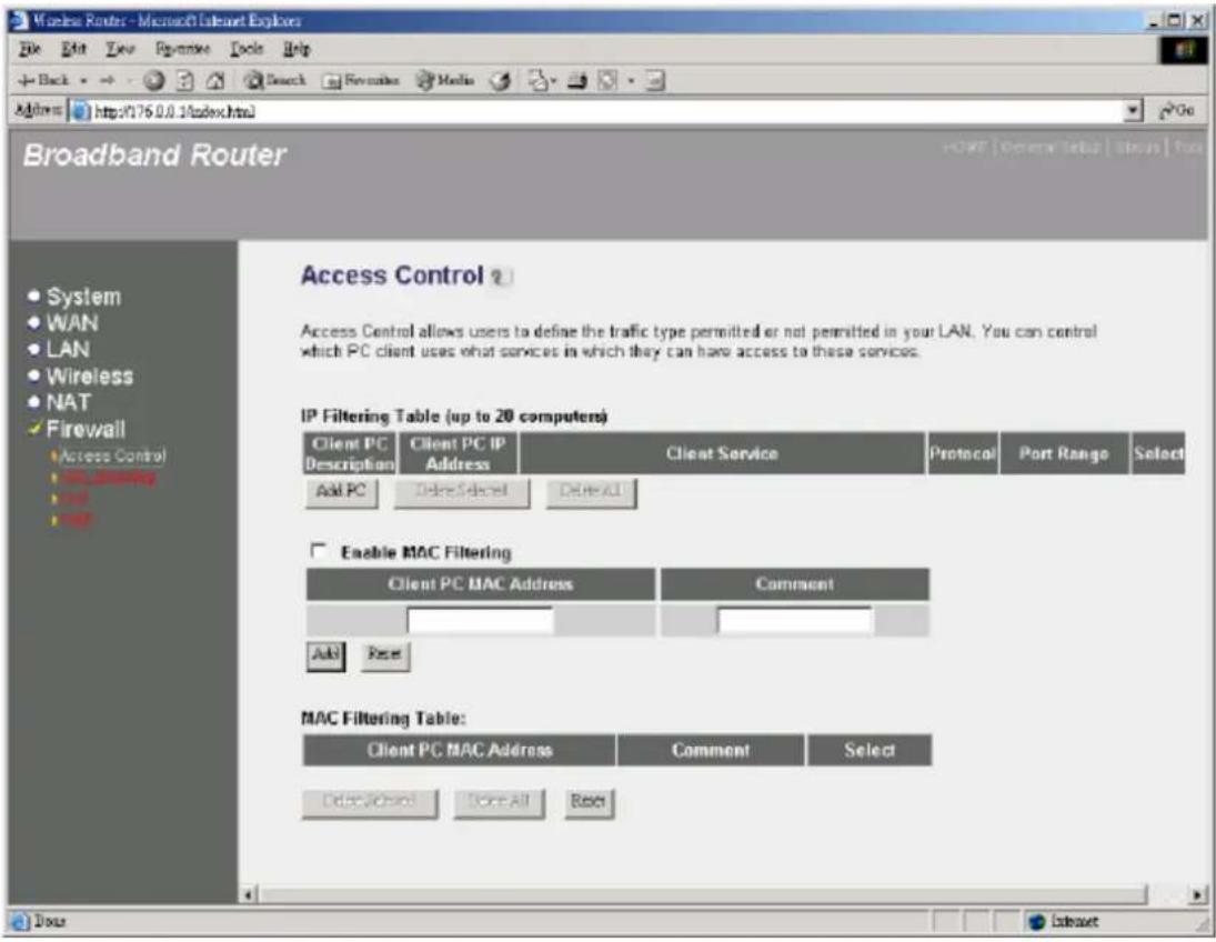 Edimax BR-6104WG - Access Control - 1