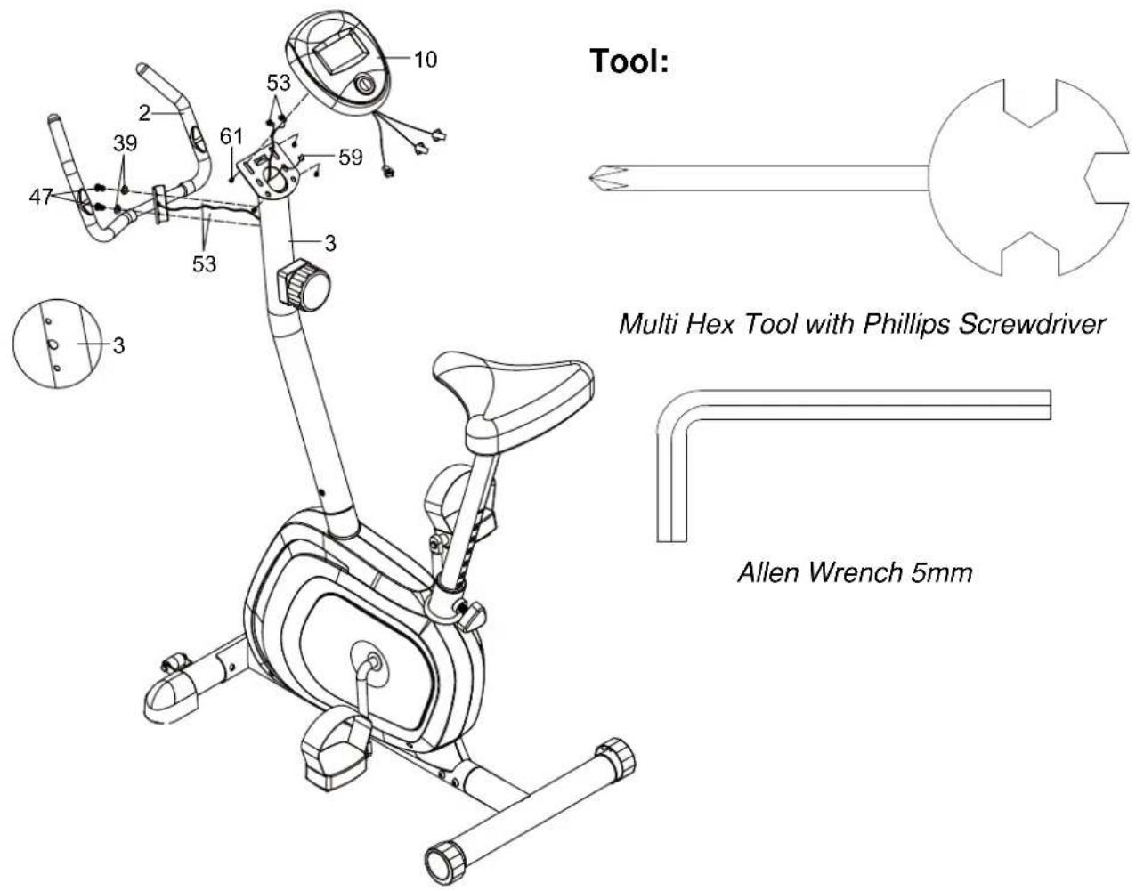 Tool: Multi Hex Tool with Phillips Screwdriver Allen Wrench 5mm