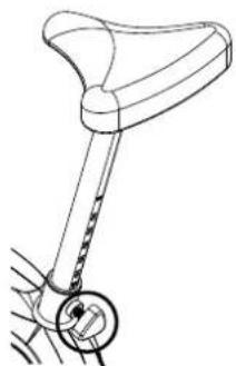 Life Gear Mercury Magnetic Upright Bike 20575 - Adjusting the Seat Height - 1