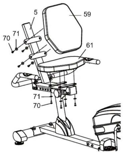 Life Gear Formula II Magnetic Recumbent Bike 26280 - Hardware: - 5