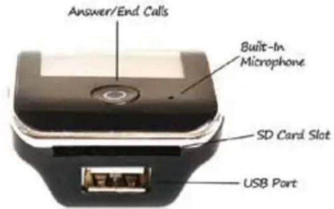 Answer/End Calls Built-In Microphone SD Card Slot USB Port