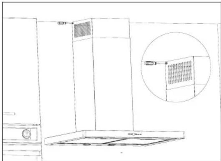 Meireles MEP 291 PB - Suspending the Hood to the Wall: - 7