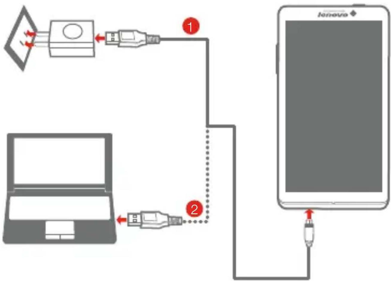 LENOVO K910L - Charging the battery - 1