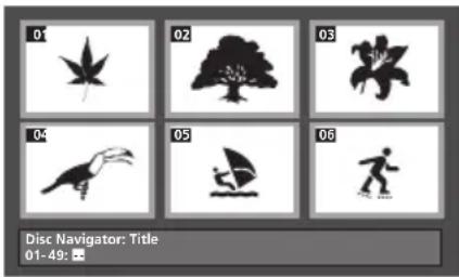 01 02 03 04 05 06 Disc Navigator: Title 01-49: