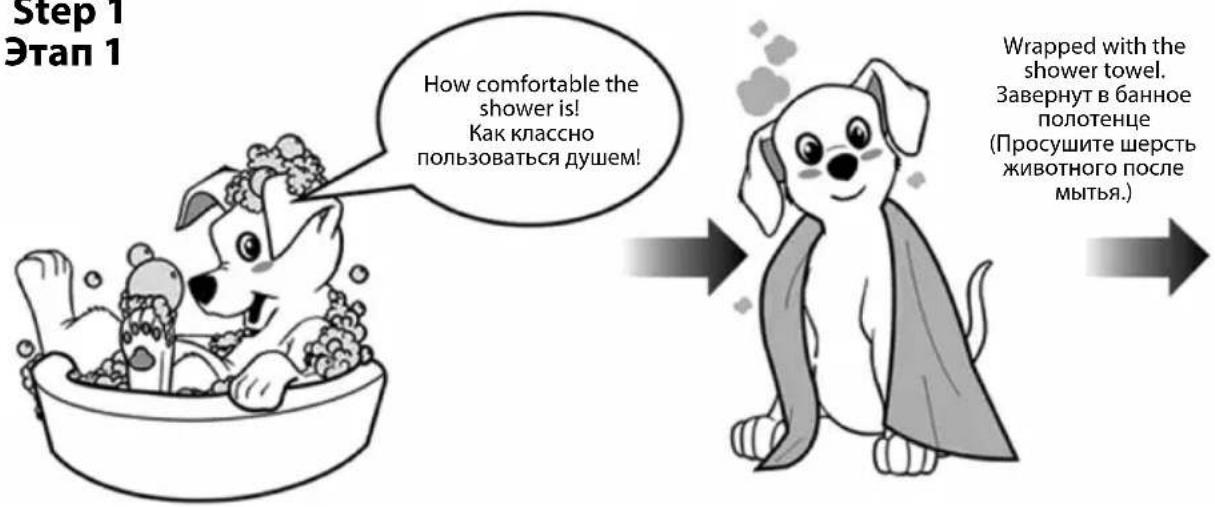 Bort BSS-1800N-Pet - Руководство по уходу за животными с помощью пылесоса, Уход в 4 этапа: - 1