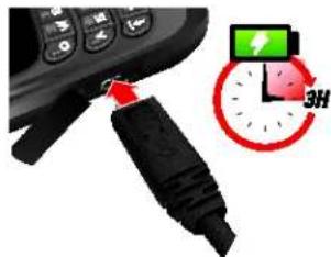 Diagram showing a black plug inserted into a device with a 3H timer and battery icon, indicating speed or time adjustment.