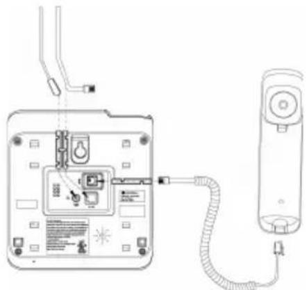 MOTOROLA L515CBT - Connecting the corded base - 1