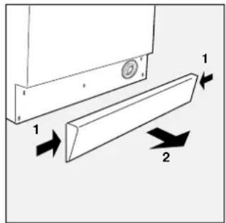 Diagram showing two labeled components with directional arrows indicating movement or force, possibly illustrating a mechanical or electrical system.